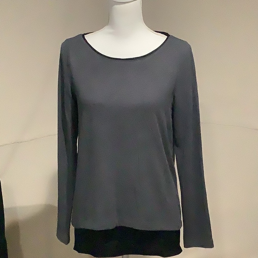 WHBM Gray tunic top M